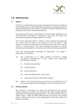 1 | P a g e
City of Lights – Plot RT-3-C1 & Part RT-C12
1.0
INTRODUCTION
1.1
GENERAL
This Fire & Life Safety Report has been