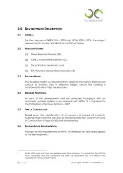 3 | P a g e
City of Lights – Plot RT-3-C1 & Part RT-C12
2.0
DEVELOPMENT DESCRIPTION
2.1
GENERAL
For the purposes of NFPA 101