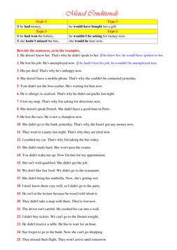 Mixed Conditionals Exercises and Examples | PDF