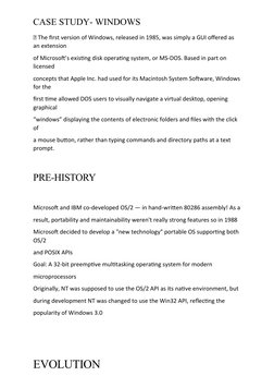 Windows Operating System Case Study | PDF | Microsoft Windows ...