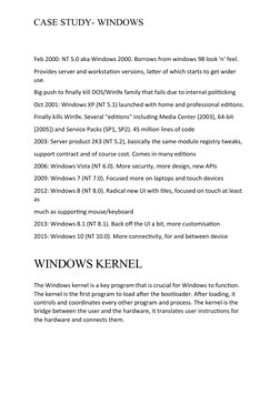 Windows Operating System Case Study | PDF | Microsoft Windows ...