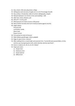 General Aptitude Test Sample Questions | PDF