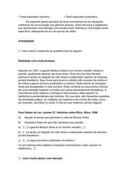 • Texto explicativo injuntivo;                 • Texto explicativo prescritivo. 
     
Os aspectos gerais dos tipos de texto