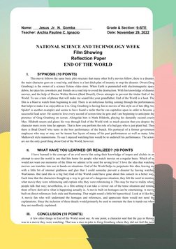 Name:       Jesus  Jr.  N.  Gomba                                Grade & Section: 9-STE 
Teacher: Archia Pauline C. Ignacio