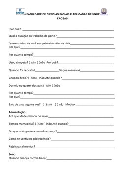 6 FACULDADE DE CIÊNCIAS SOCIAIS E APLICADAS DE SINOP 
 FACISAS
 Por quê?  ___________________________________________________