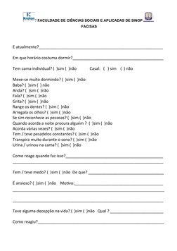 7 FACULDADE DE CIÊNCIAS SOCIAIS E APLICADAS DE SINOP 
 FACISAS
E atualmente?_________________________________________________