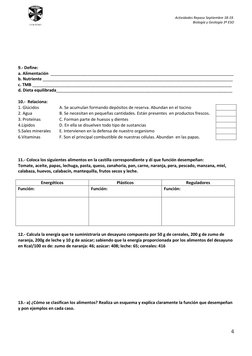 Actividades Repaso Septiembre 18-19.  
Biología y Geología 3º ESO 
 
4 
 
COLEGIO 
 
 
 
 
 
 
9.- Define:  
a. Alimentación