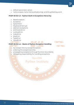 PCEP Exam Syllabus | PDF | Control Flow | Parameter (Computer Programming)