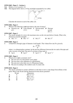 STPM Physics Sem 1 Past Year Questions | PDF | Observational Error | Force