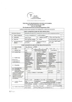 Health
Prsfrssians
Caun*il af Zarnbia
I'rrift\:ng furld1ffiff u' ifeoukolf {fd T'firiing Sidndrr,Ts
THE TTEALTH PROFESSIONS C