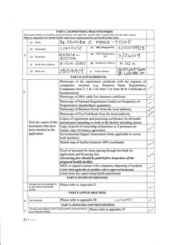 PART C (SUPERYISING PRACTITIONERS}
*llkaeimum number of .facilisies each prutctitioner can supervise: ane for class A and B,
