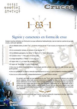 3
Signos y caracteres en forma de cruz
Existen muchos símbolos con forma de cruz que utilizamos habitualmente, casi sin darno