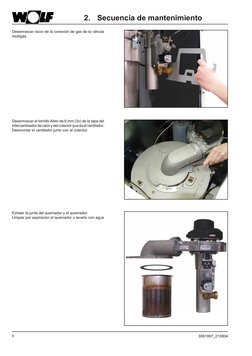 8
3061997_210804
Desenroscar el tornillo Allen de 6 mm (3x) de la tapa del 
intercambiador de calor y del colector que da al
