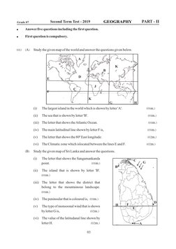 Grade 7 Geography 2nd Term Test 2019 | PDF | Rain | Monsoon