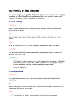 Types of Agent Authority Explained | PDF | Law Of Agency | Legal Liability
