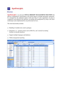 SysFreight: Comprehensive Freight Management | PDF | Invoice | Voucher