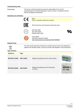 Siemens AZL2 Display Unit Manual | PDF | Electrical Wiring | Safety