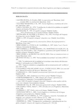 Tema 31. La comprensión y expresión de textos orales. Bases lingüísticas, psicológicas y pedagógicas 
BIBLIOGRAFÍA 
• ALCOBA