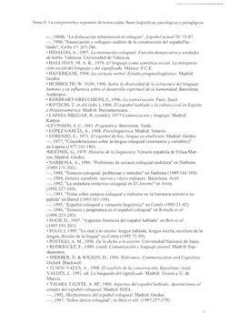 Tema 31. La comprensión y expresión de textos orales. Bases lingüísticas, psicológicas y pedagógicas 
-, 
1988b, "La dislocac