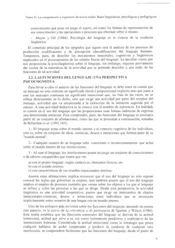 Tema 31. La comprensión y expresión de textos orales. Bases lingüísticas, psicológicas y pedagógicas 
conocimiento que pone e