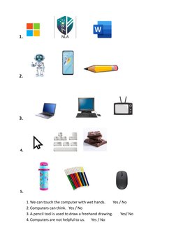 Ict Grade One Grade 1 ICT Worksheet and Quiz | PDF