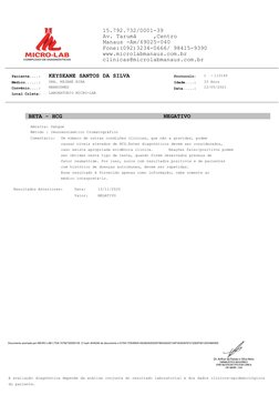 15.792.732/0001-39 
Av. Tarumã 
,Centro 
Manaus -Am/69025-040 
Fone:(092)3234-0666/ 98415-9390 
www.microlabmanaus.com.br 
cl