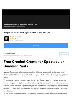 Bloglovin’ for iOS
 
 
 
 
3,000 + 5-star reviews
Bloglovin’ works best if you switch to our iOS app.
Continue
Free Crochet C