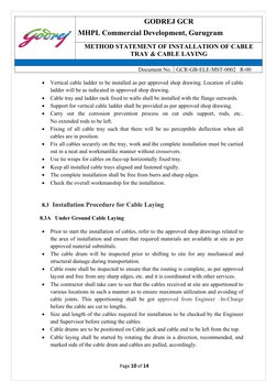 Cable Tray Installation Method Statement | PDF | Quality Assurance | Safety