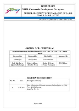 Cable Tray Installation Method Statement | PDF | Quality Assurance | Safety