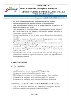 Cable Tray Installation Method Statement | PDF | Quality Assurance | Safety