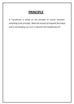 Step-Down Transformer Project Class 12 | PDF | Transformer | Inductor