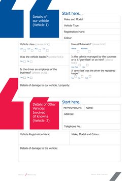 Motor Risk Control 
Resource Box 
5 
Sectio
n 7 
Measuring 
Performance 
 
 
 
 
 
 
Details of 
our vehicle 
(Vehicle 1)