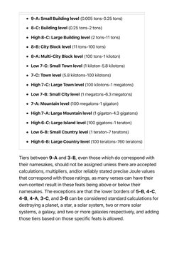 Understanding Attack Potency Tiers | PDF | Mean | Universe