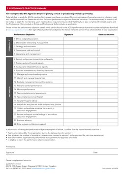 ACCA Approved Employer PER Form | PDF | Accounting | Accountant