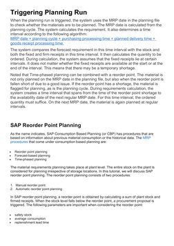 Triggering Planning Run
When the planning run is triggered, the system uses the MRP  (https://erproof.com/mm/free-training/sa