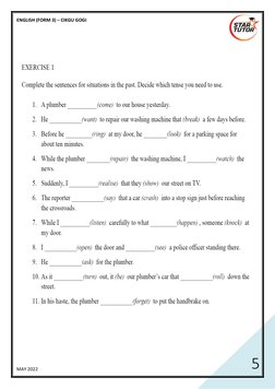 Form 3 English Exercises by Cikgu Gogi | PDF