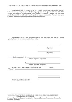 Handwritten Specimen Form Template | PDF | Writing | Justice