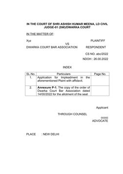 Impleadment Application Under CPC | PDF | Affidavit | Government