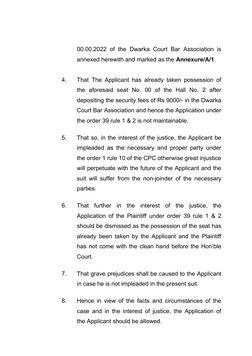 Impleadment Application Under CPC | PDF | Affidavit | Government
