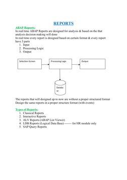 Types of ABAP Reports Explained | PDF | Computer Program | Programming