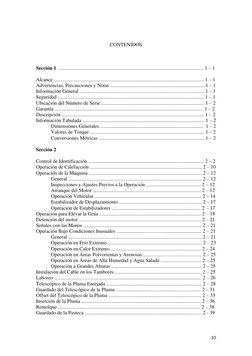 10
CONTENIDOS
Sección 1 ......................................................................................