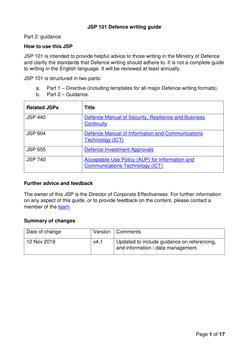 JSP 101: Defence Writing Guide | PDF | Acronym | Comma