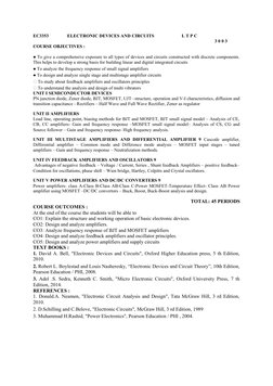 EC3353 Electronic Devices & Circuits Notes | PDF | Amplifier ...