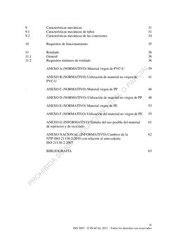 PROHIBIDA SU REPRODUCCION TOTAL O PARCIAL
 
iii 
ISO 2007 - © INACAL 2021 - Todos los derechos son reservados 
9 
Característ
