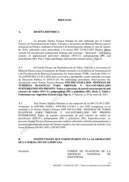 PROHIBIDA SU REPRODUCCION TOTAL O PARCIAL
 
vii 
ISO 2007 - © INACAL 2021 - Todos los derechos son reservados 
PREFACIO