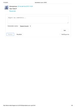 12/12/2015
Aprendendo a usar o GNS3
http://cafecomredes.blogspot.com.br/2014/02/aprendendo­usar­o­gns3.html
6/6
  Notifique­m