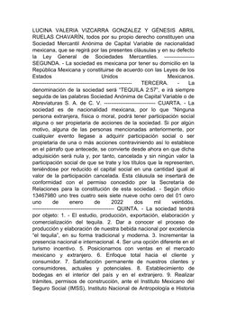 LUCINA  VALERIA  VIZCARRA  GONZALEZ  Y  GÉNESIS  ABRIL
RUELAS CHAVARÍN, todos por su propio derecho constituyen una
Sociedad