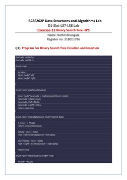 Binary Search Tree Exercises in C | PDF | Computing | Computer Data