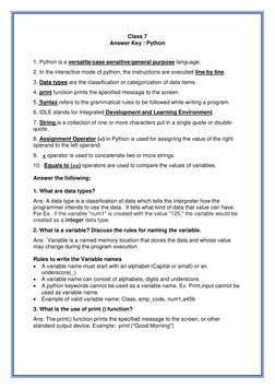 Python Programming Guide for Class 7 | PDF | Variable (Computer Science ...