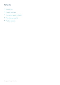 Efficacy Research Report | WISC-V
Contents
03   Introduction
05   Product summary
07   Assessment quality indicators
08   Fou